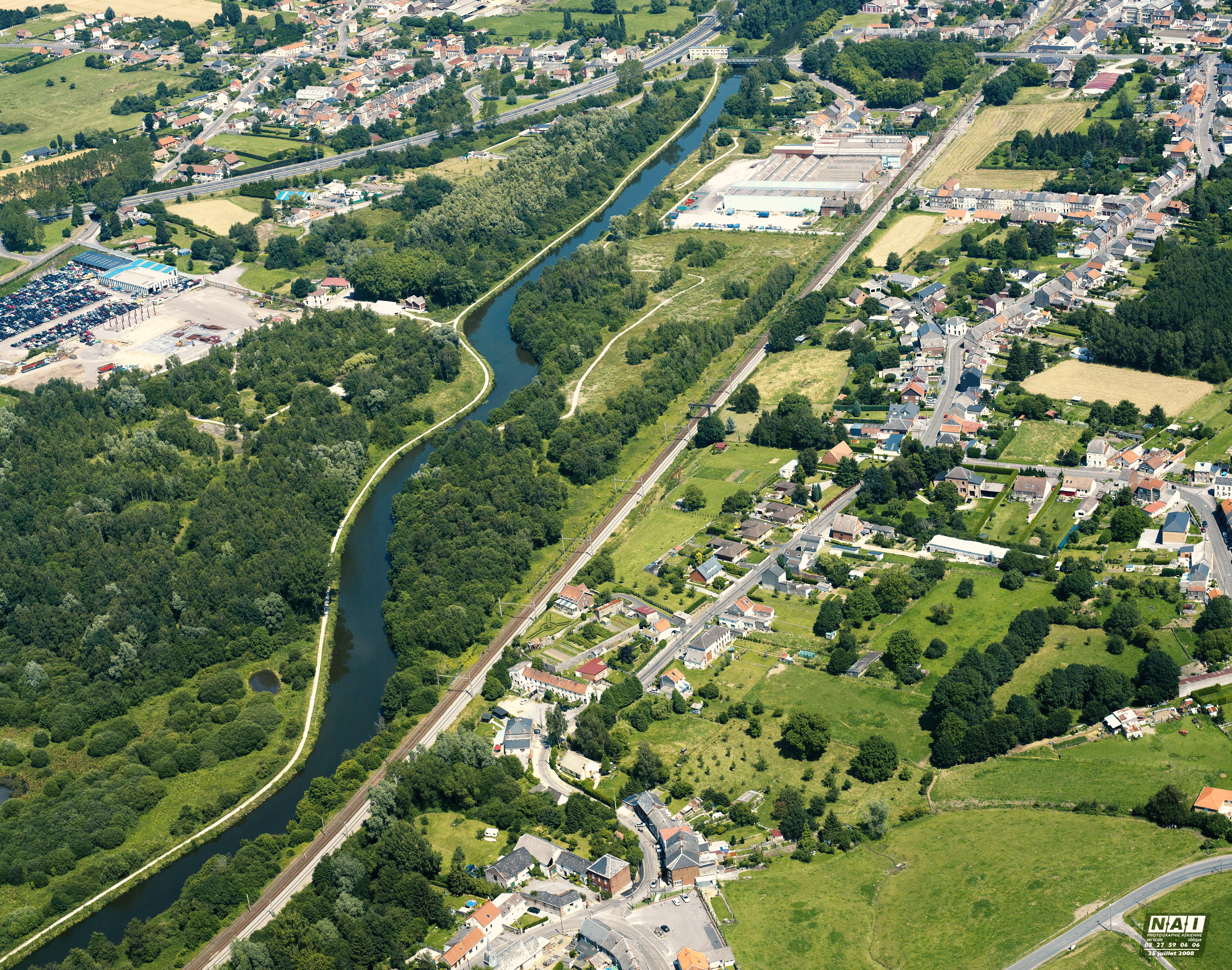 Vue de la Sambre à Marpent