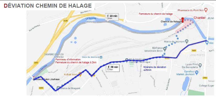 Voie verte de la Sambre 01 Partie Jeumont - Aulnoye-Aymeries (V31 véloroute de la Sambre) - Page 2 Friche-seyfert-plan-deviation-pietons