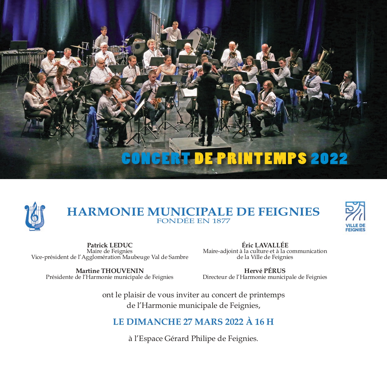 Concert de printemps de l’Harmonie municipale 2022