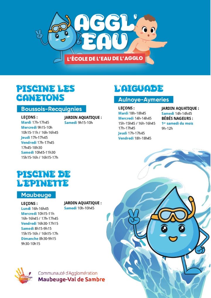 Horaire - AGGL’EAU, l’école de l’eau