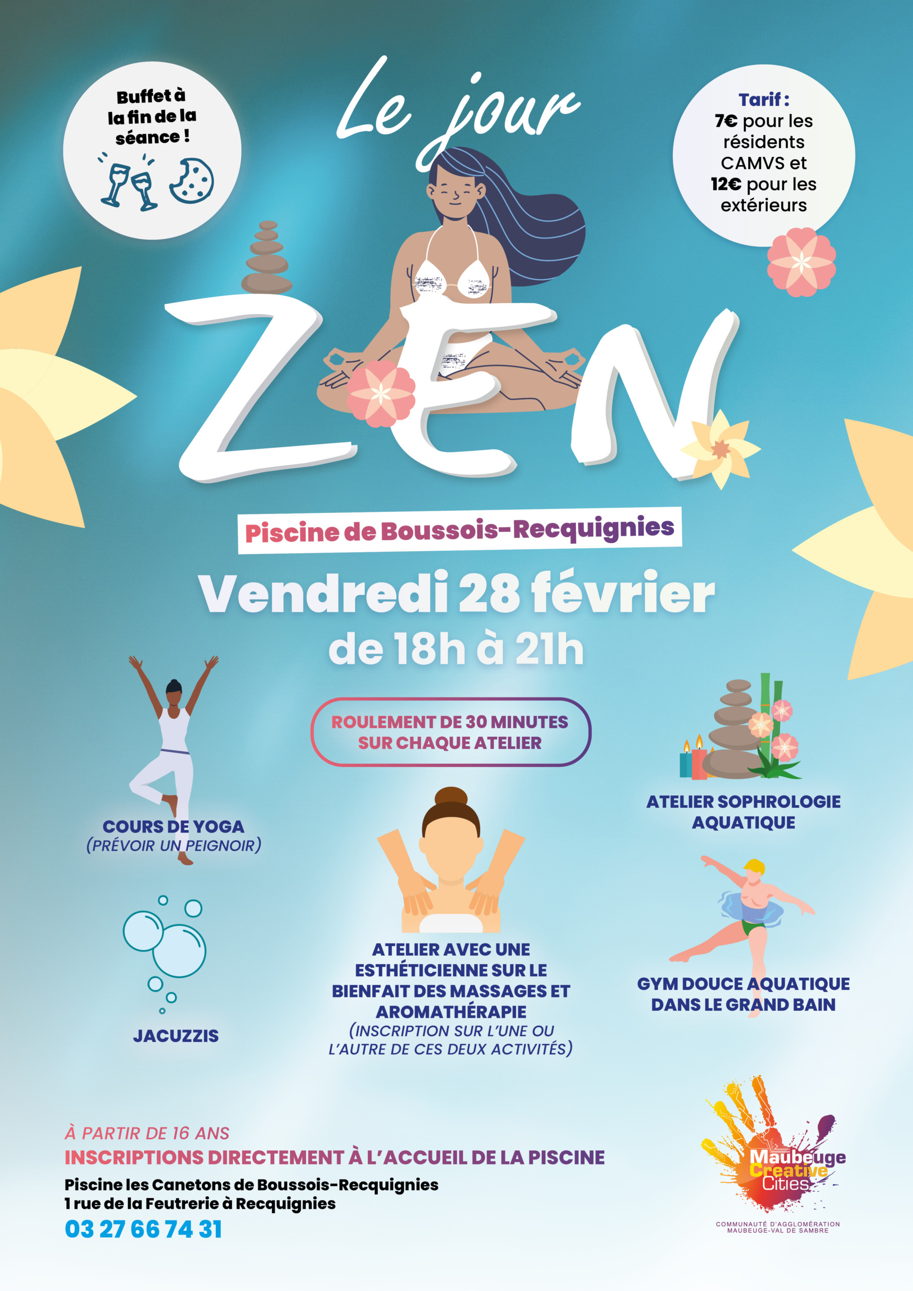 Le Jour ZEN : une soirée bien-être à la piscine de Boussois-Recquignies