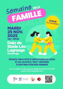 Semaine de la famille - Séance gratuite d'initiation au judo et au jujitsu - self-défense à destination des femmes
