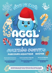 affiche fête de noël école de l'eau