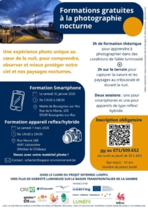 affiche Formation photo nocturne