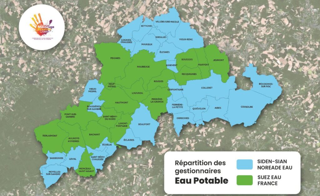Répartition gestionnaires eau - CAMVS