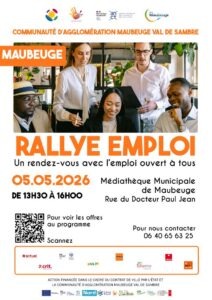 Affiche RALLYE EMPLOI MAUBUEGE _ 5 mai