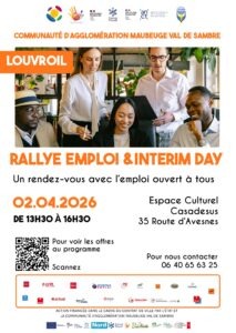 affiche rallye emploi & interim day Louvroil