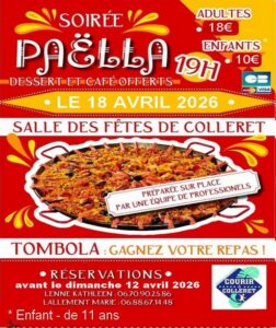 affiche soirée paëlla Colleret