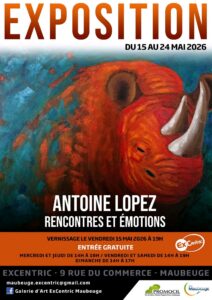 affiche - exposition Rencontres et Émotions - Antoine Lopez