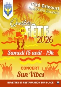 Affiche Quartiers en Fête Sun Vibes - Louvroil