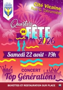 Affiche Quartiers en Fête Top Générations - Louvroil