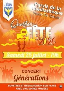 Affiche Quartiers fête Générations - Louvroil