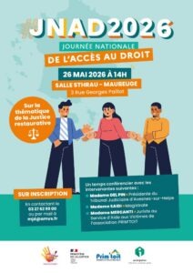 affiche Conférence justice restaurative - journée nationale d'accès au droit