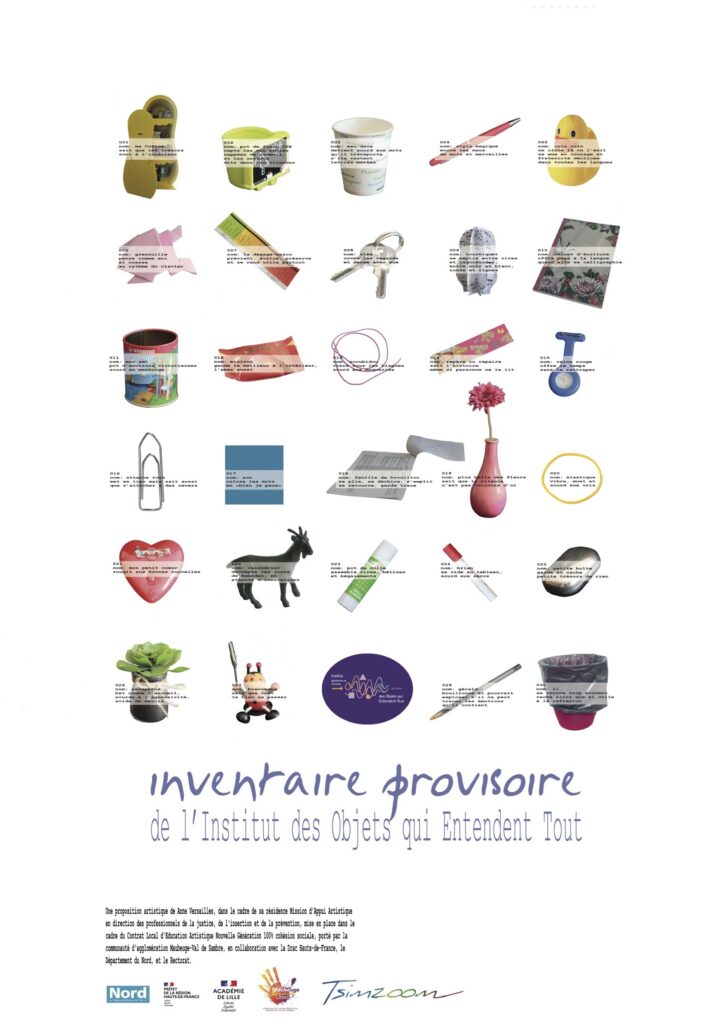 affiche Institut nomade et éphémère des Objets qui entendent Tout