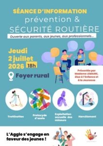 Affiche Séance d'information prévention et sécurité routière
