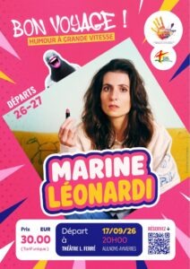 Affiche spectacle Marine Léonardi Aulnoye Aymeries