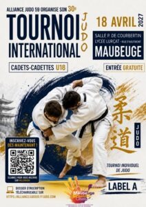 Affiche Tournoi international judo Maubeuge 2027 - Cadet(te)s U18