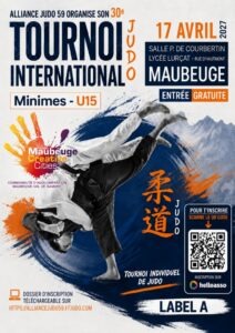 Affiche Tournoi international judo Maubeuge 2027 - Minimes U15