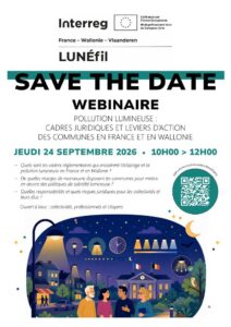 affiche Interreg LUNÉfil Webinaire pollution lumineuse