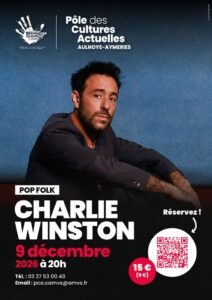 Affiche CHARLIE WINSTON - Pôle des Cultures Actuelles - Aulnoye Aymeries