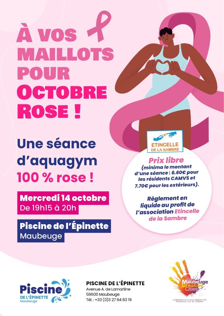 Aquagym Octobre Rose Maubeuge - Épinette