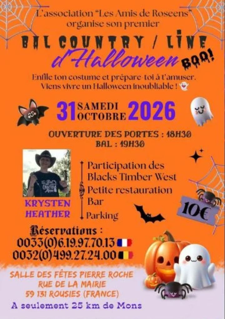 affiche Bal country d'Halloween