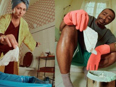 Les lingettes, c'est à la poubelle