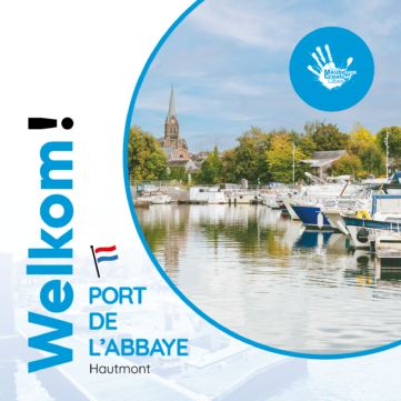 Plaquette Port de l'Abbaye - néerlandais
